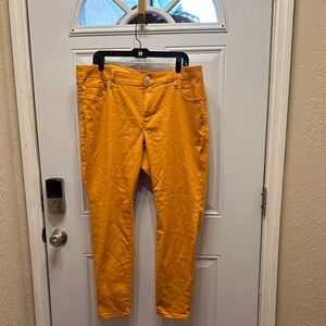 Lane Bryant Yellow Straight Leg Jeans